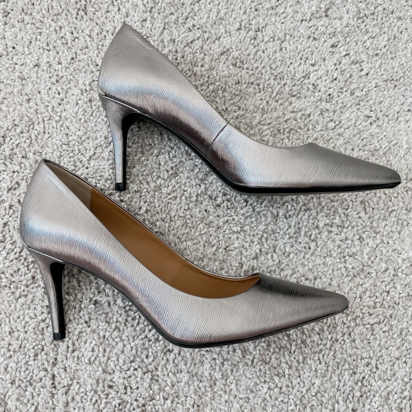 Calvin Klein Silver Heels - Picture 6 of 7